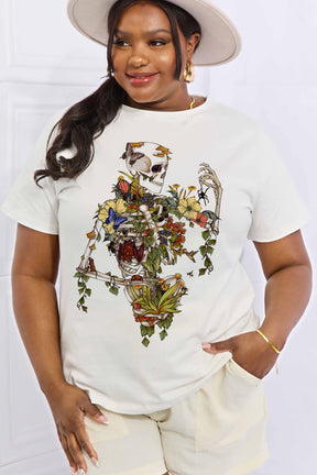 Simply Love Full Size Skeleton Graphic Cotton Tee