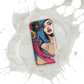 Illustrator Girl iPhone Snap Case with white splash