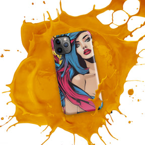 Illustrator Girl iPhone Snap Case with yellow splash