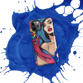 Illustrator Girl iPhone Snap Case with blue splash