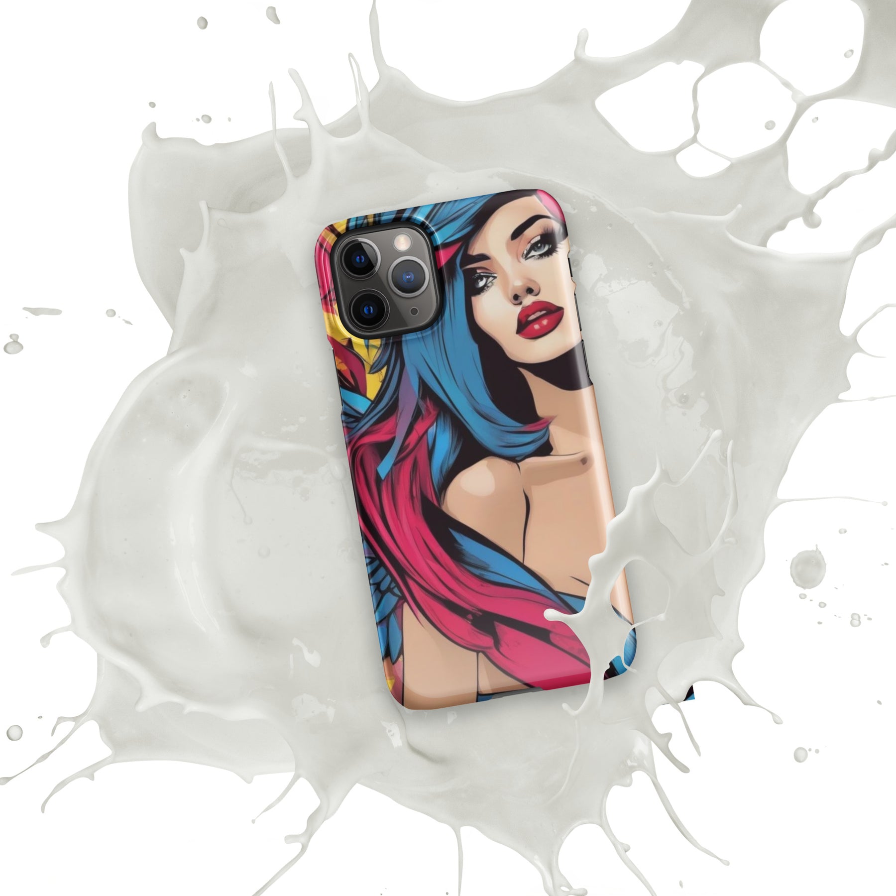 Illustrator Girl iPhone Snap Case with white splash