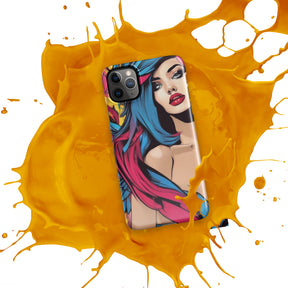 Illustrator Girl iPhone Snap Case with yellow splash