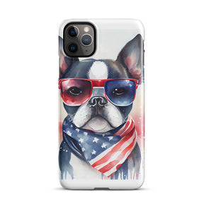 French Bulldog Patriotic Snap case for iPhone®