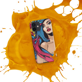 Illustrator Girl iPhone Snap Case with yellow splash