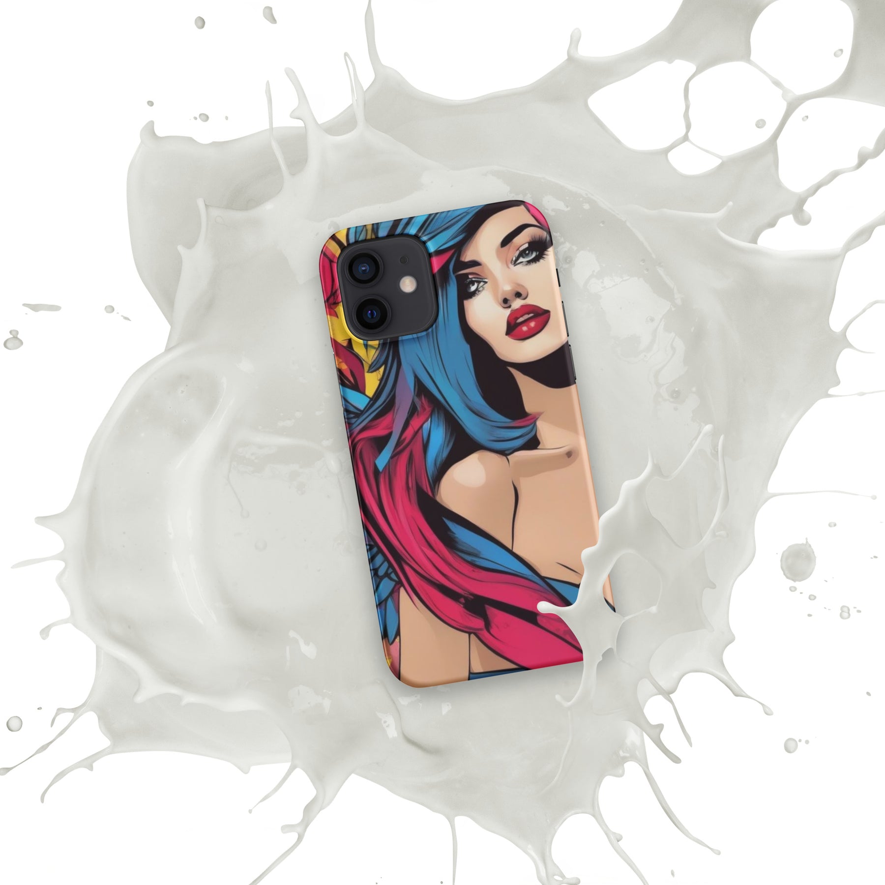 Illustrator Girl iPhone Snap Case with white splash