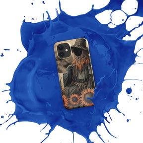 Glossy Snap Case for iPhone 12 Mini, vibrant blue, slim fit design.