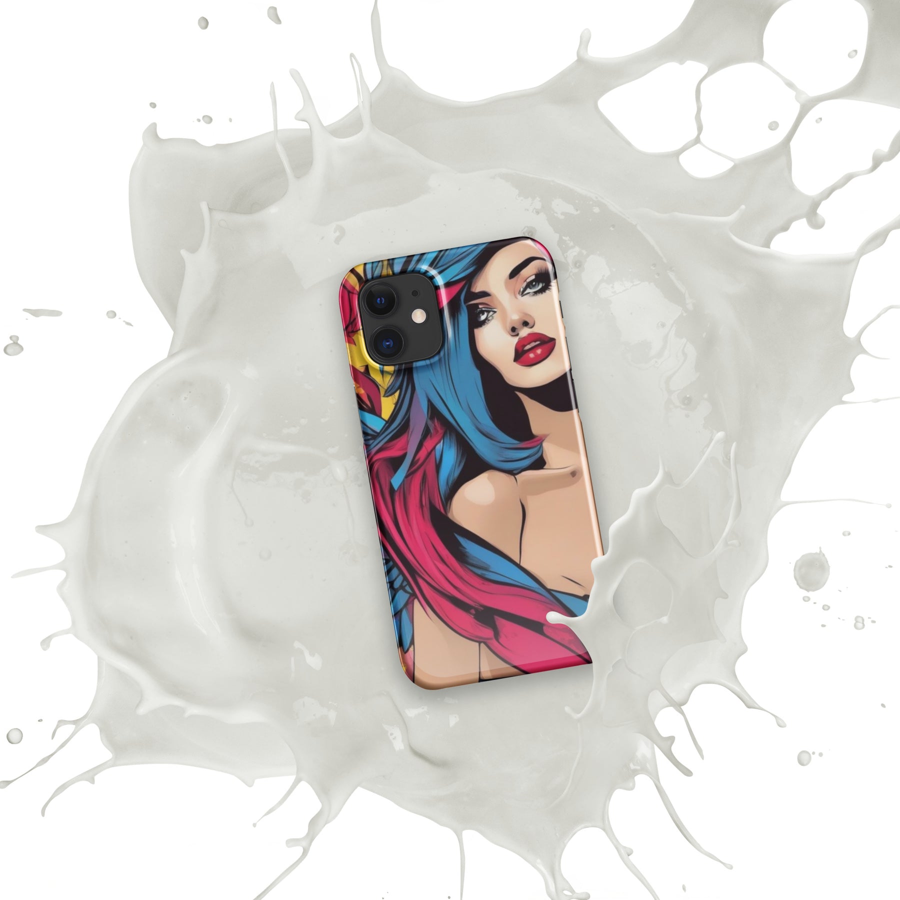 Illustrator Girl iPhone Snap Case with white splash