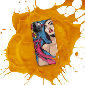 Illustrator Girl iPhone Snap Case with yellow splash