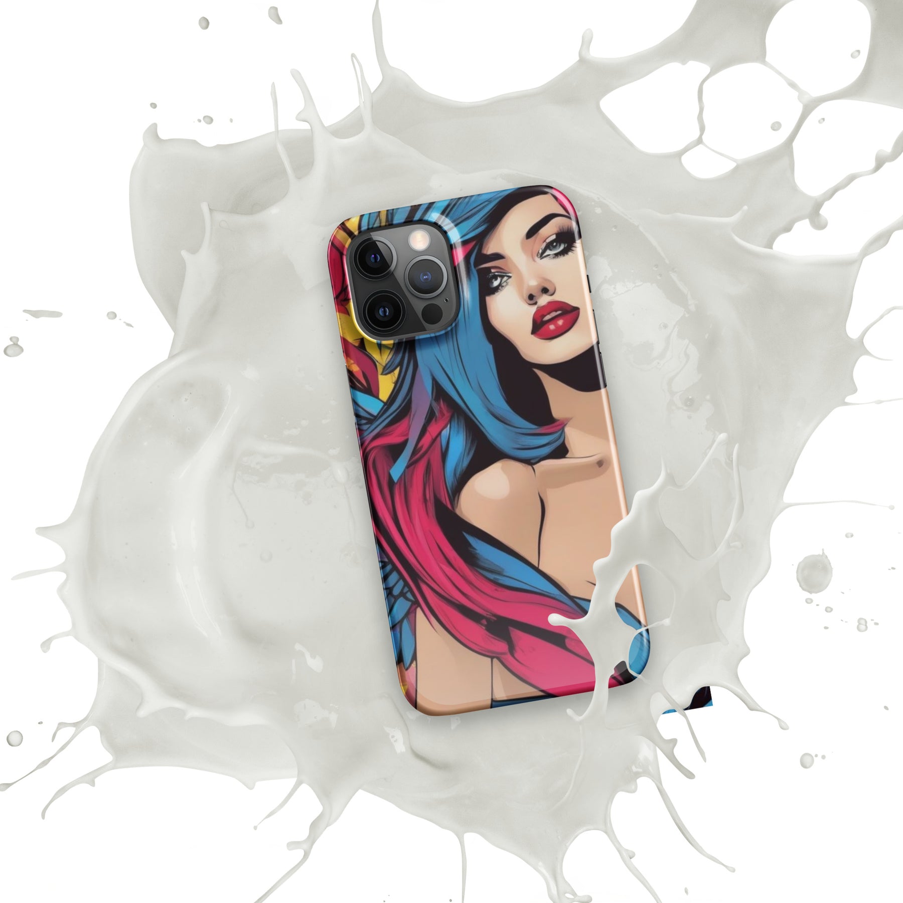 Illustrator Girl iPhone Snap Case with white splash