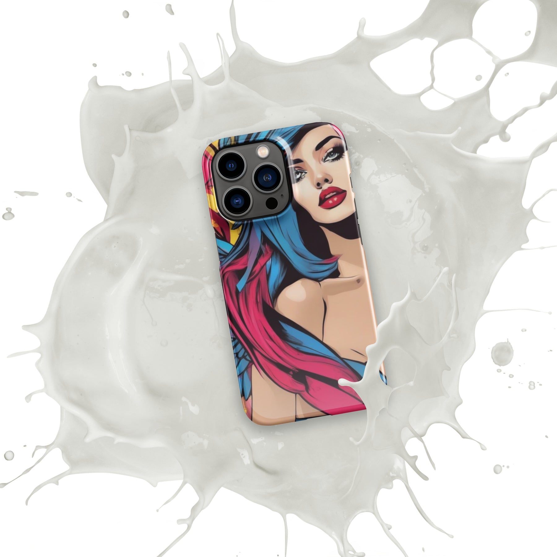 Illustrator Girl iPhone Snap Case with white splash