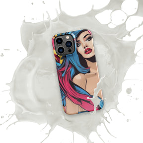 Illustrator Girl iPhone Snap Case with white splash