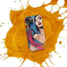 Illustrator Girl iPhone Snap Case with yellow splash