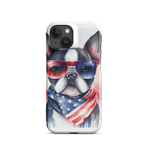 French Bulldog Patriotic Snap case for iPhone®