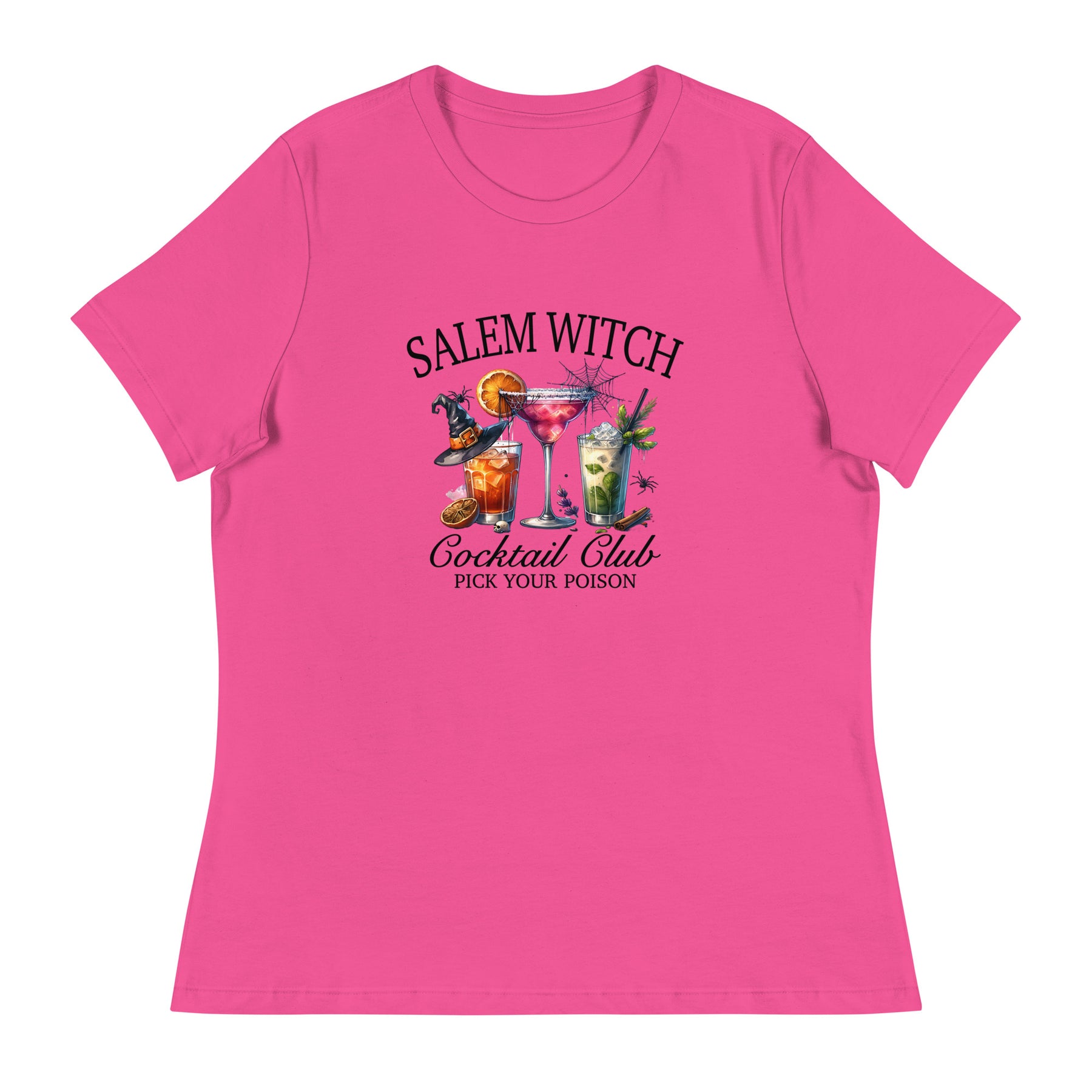 Women’s relaxed t-shirt in berry, featuring a crew neck and short sleeves.