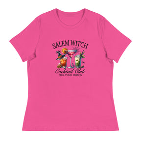 Women’s relaxed t-shirt in berry, featuring a crew neck and short sleeves.