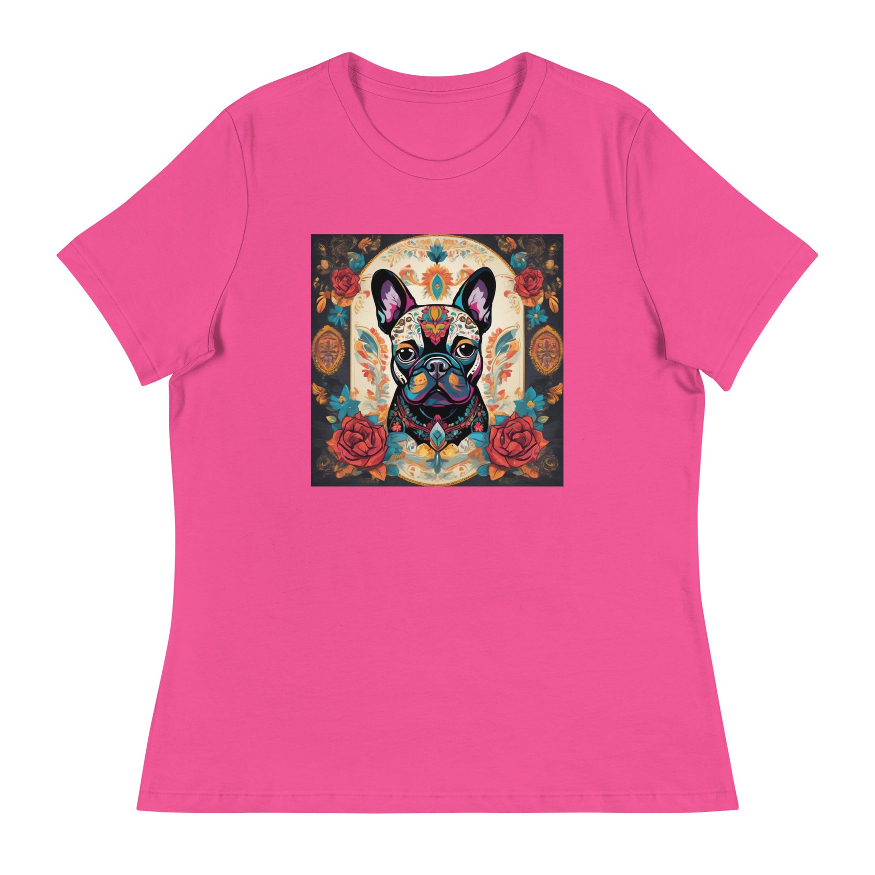 Day of the Dead French Bulldog Women's Relaxed T-Shirt