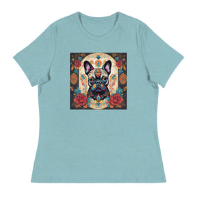 Day of the Dead French Bulldog Women's Relaxed T-Shirt