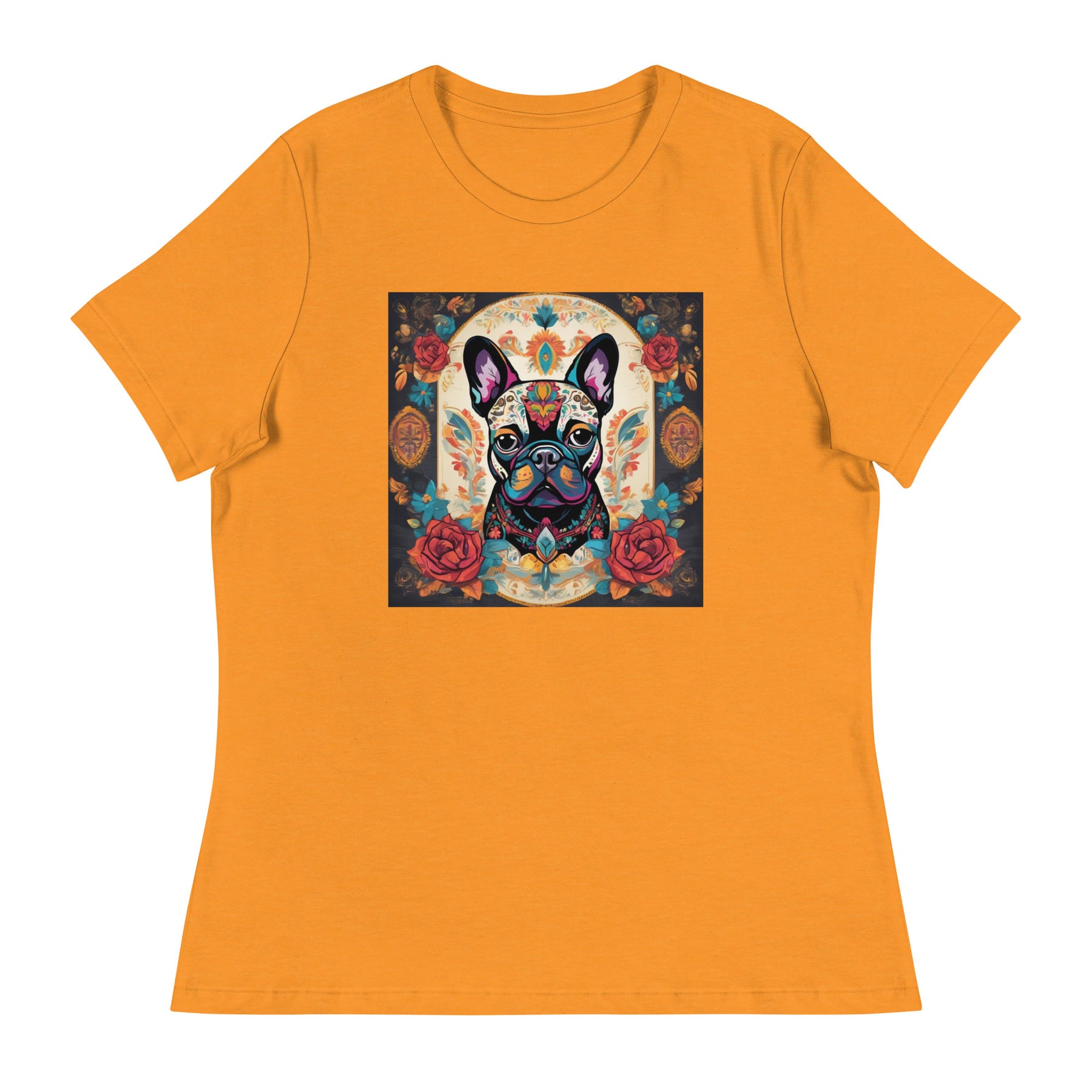 Day of the Dead French Bulldog Women's Relaxed T-Shirt