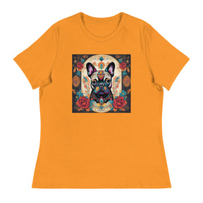 Day of the Dead French Bulldog Women's Relaxed T-Shirt