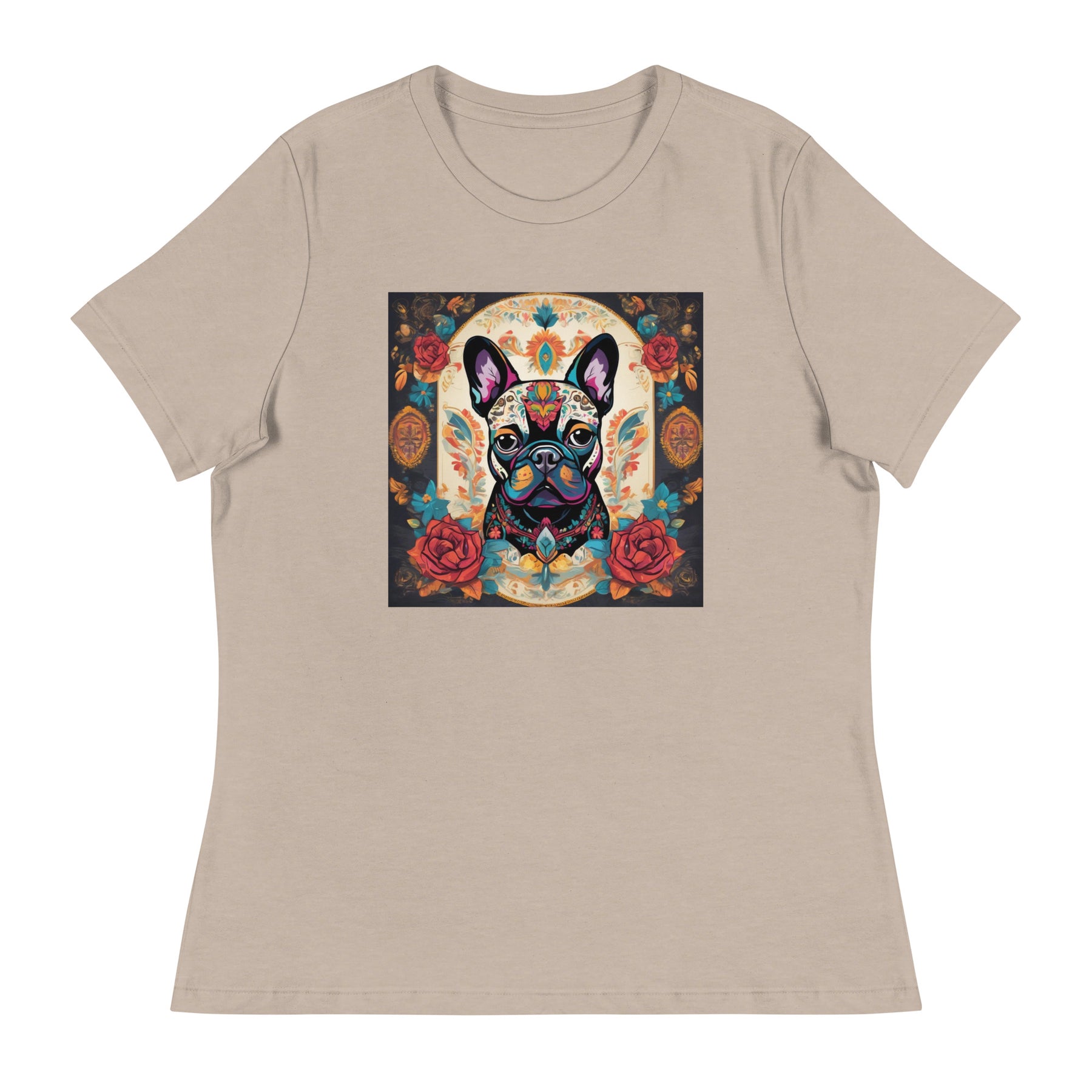 Day of the Dead French Bulldog Women's Relaxed T-Shirt