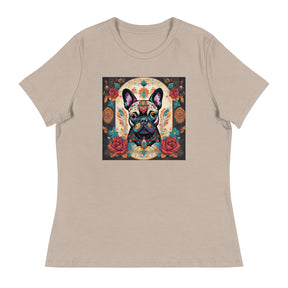 Day of the Dead French Bulldog Women's Relaxed T-Shirt