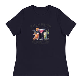 Women's relaxed navy t-shirt with short sleeves, size M.