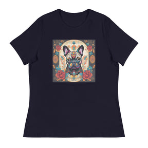 Day of the Dead French Bulldog Women's Relaxed T-Shirt