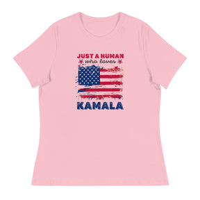 Kamala Just a Human Women's Relaxed T-Shirt