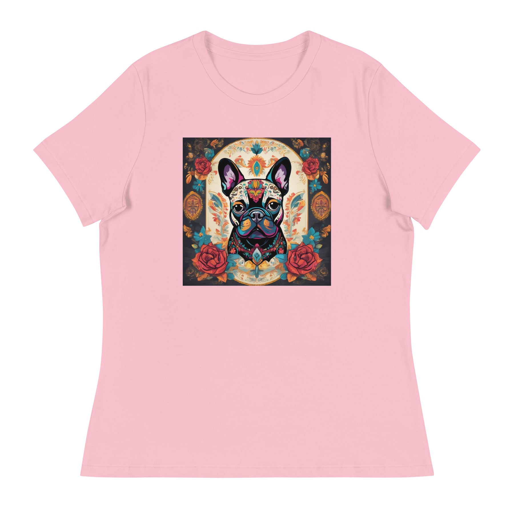 Day of the Dead French Bulldog Women's Relaxed T-Shirt