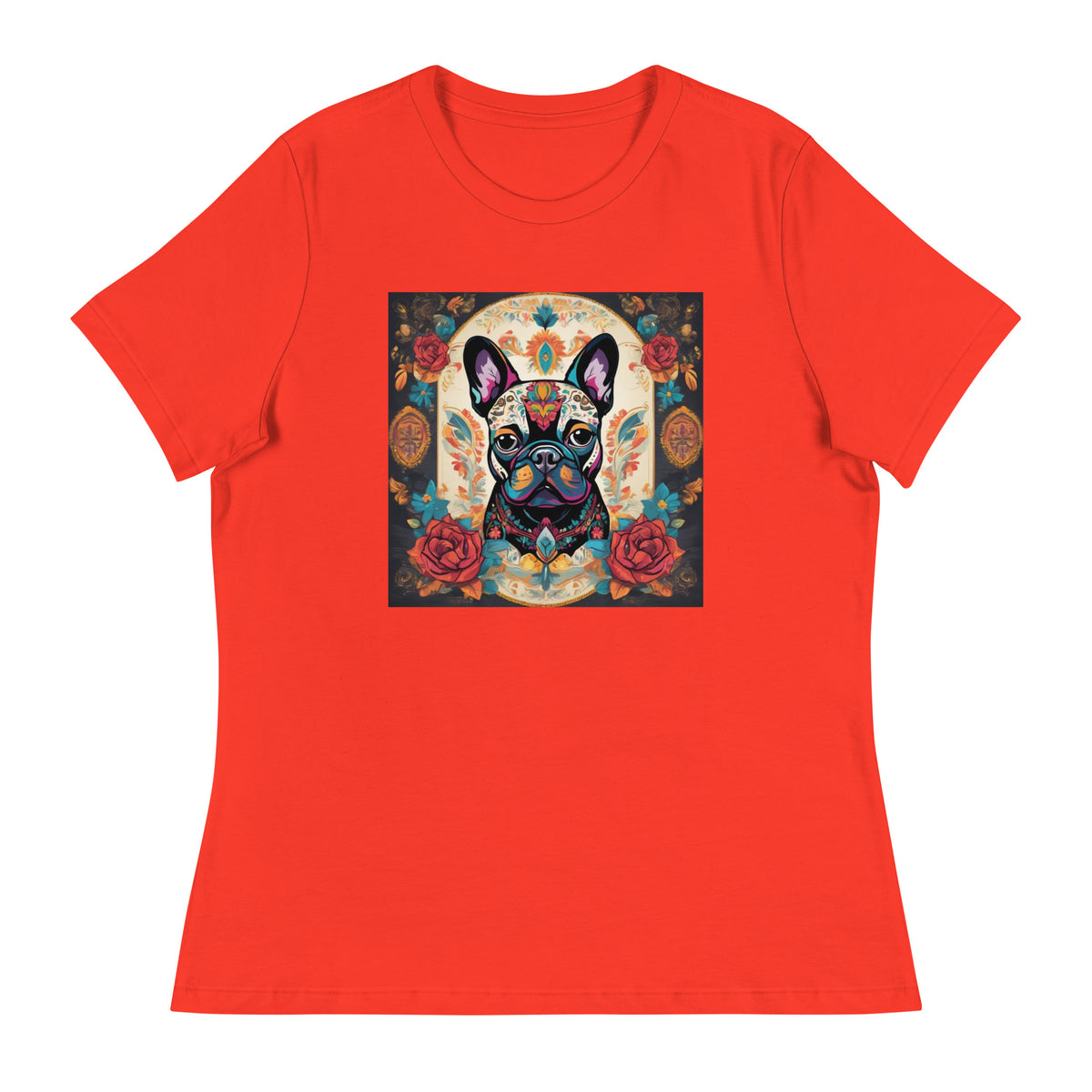 Day of the Dead French Bulldog Women's Relaxed T-Shirt