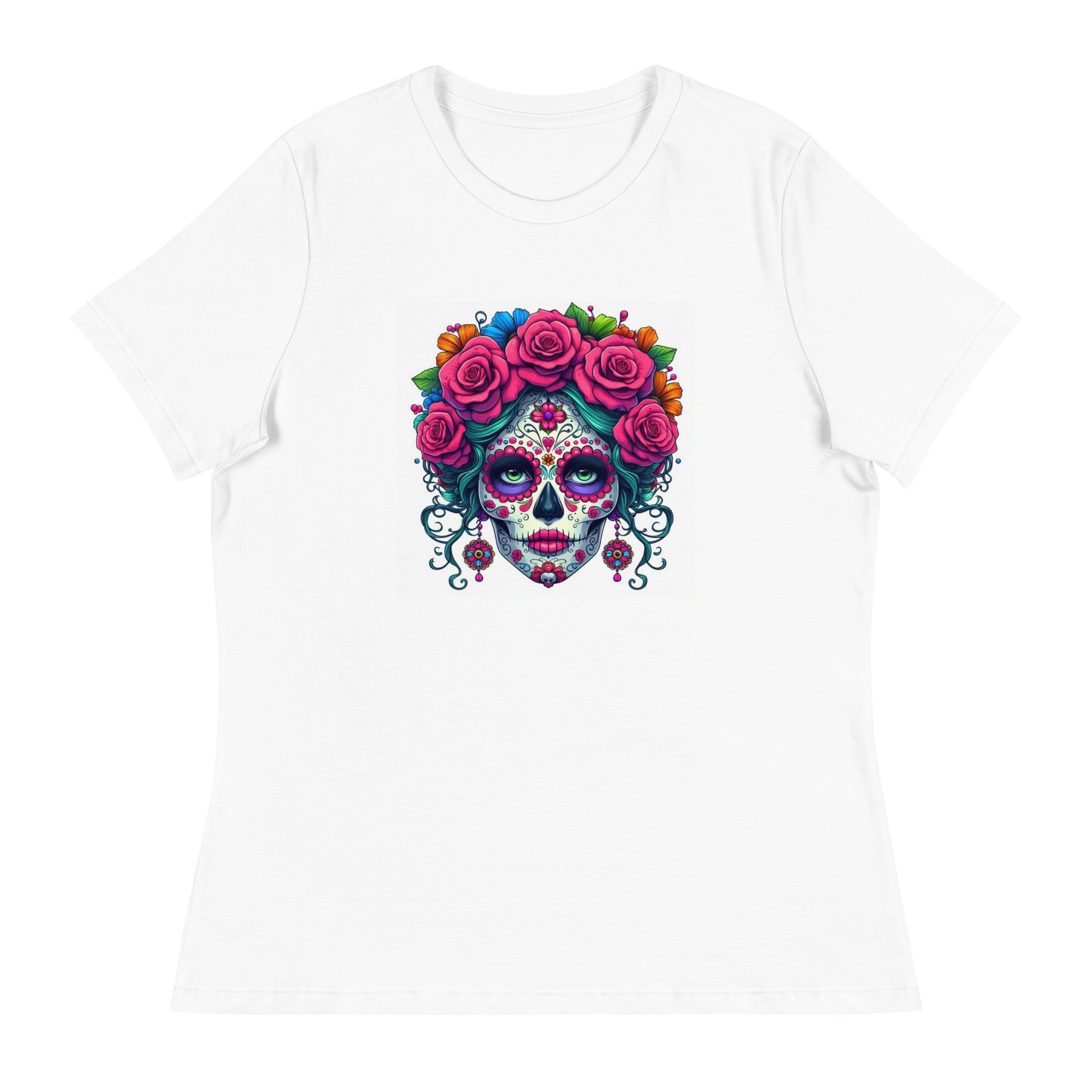 Day of Dead Pink Women's Relaxed T-Shirt