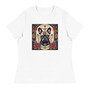 Day of the Dead French Bulldog Women's Relaxed T-Shirt